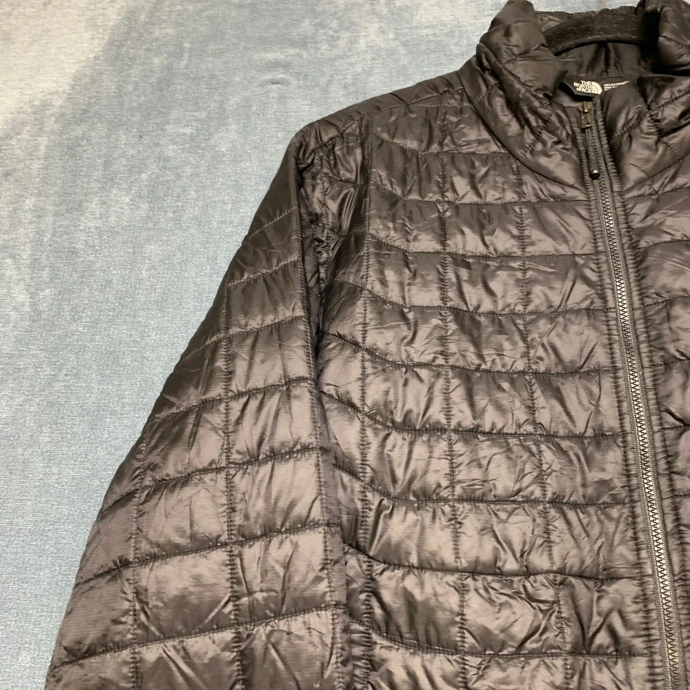 The North Face ThermoBall Eco Jacket Mens Black Insulated Lightweight Full Zip